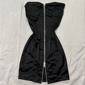 FAITH CONNEXION BLACK GRUNGE Y2K GOTHIC BLACK MINI DRESS